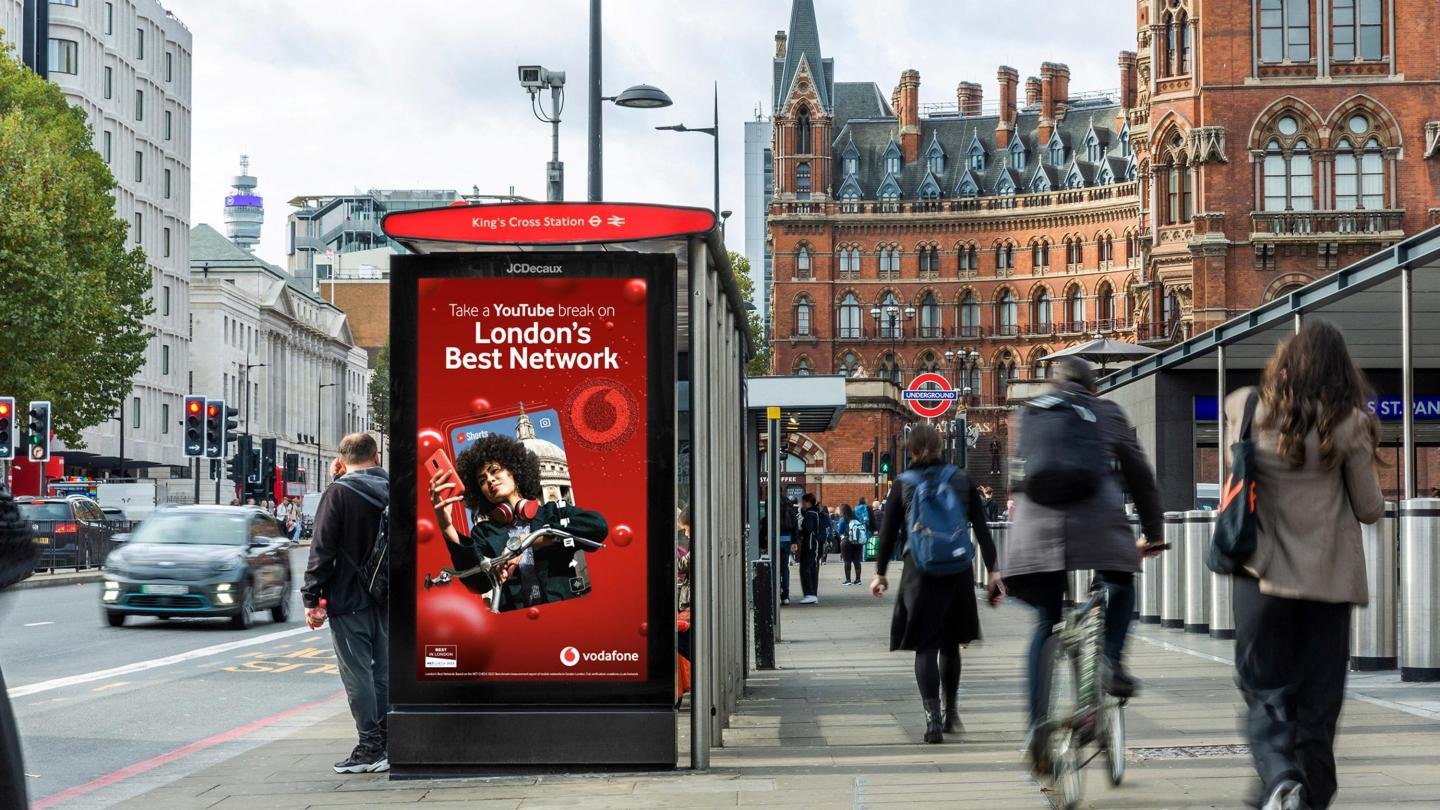 Bus stop advertising
